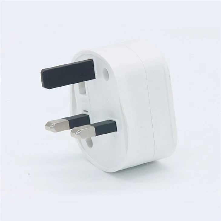 UK 2 To 3 Pin 1A Fuse Adaptor Plug For Shaver