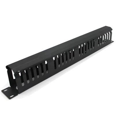 1U 19' Finger Duct 24 Slot Cable Management Tray Rack Mount Horizontal Cable Manager