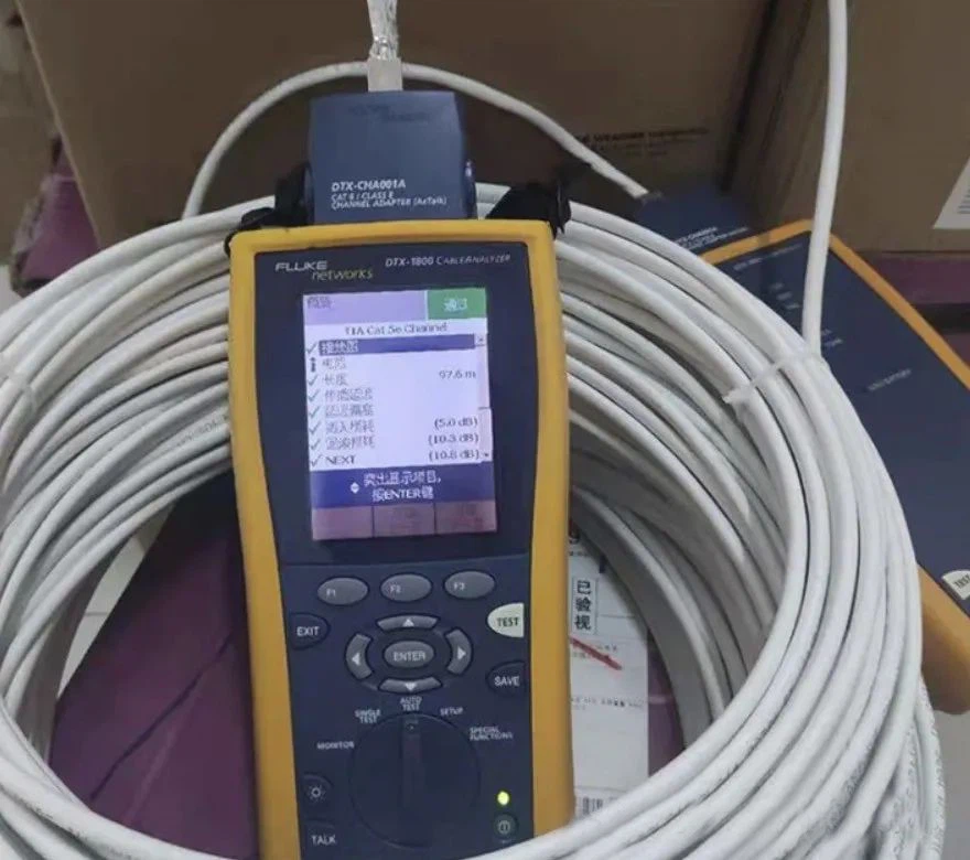 the Fluke tester can measure more than a dozen parameters in addition to connectivity. These indicators are necessary for certifying the qualification of cables. the Fluke tester can measure more than a dozen parameters in addition to connectivity. These indicators are necessary for certifying the qualification of cables.