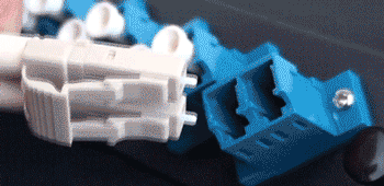 LC type fiber optic connectors allow for increased density in optical distribution frames. LC type fiber optic connectors allow for increased density in optical distribution frames.