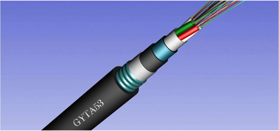 GYTA53 multimode fibers feature a parabolic (graded-index) refractive index profile, with core diameters typically around 50µm. GYTA53 multimode fibers feature a parabolic (graded-index) refractive index profile, with core diameters typically around 50µm.