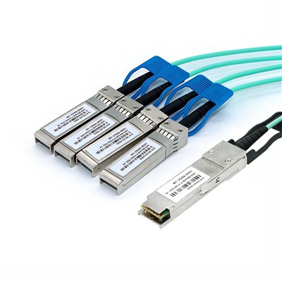 câble optique actif de 100G QSFP28 à 4*25G AOC
